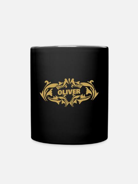 Name Oliver - Tasse einfarbig - Schwarz
