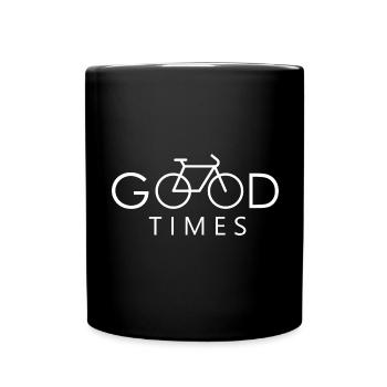 Good times with Bicycle Bike ride Fahrrad - Full Colour Mug - black - Front