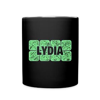 First name Lydia - Full Colour Mug - black - Front