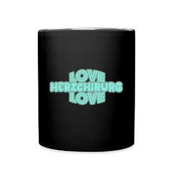 Heart surgeon as a slogan - Full Colour Mug - black - Front