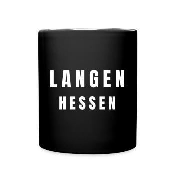 Langen Hessen - Tasse einfarbig - Schwarz - Vorne