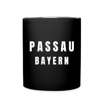 Passau Bayern - Tasse einfarbig - Schwarz - Vorne