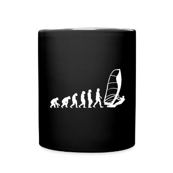 Wind Surfing Evolution of People Sports - Full Colour Mug - black - Front