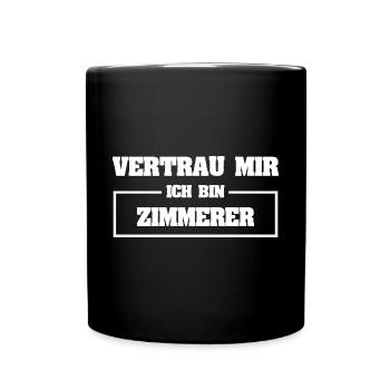 Zimmerer - Tasse einfarbig - Schwarz - Vorne