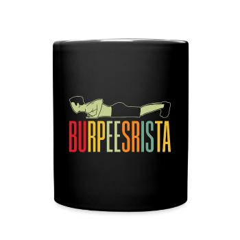 Fitness Fanatics Burpeesrista Calisthenics Gym - Full Colour Mug - black - Front