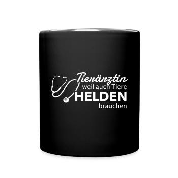 Veterinarian veterinarian dog cat hero gift animal - Full Colour Mug - black - Front