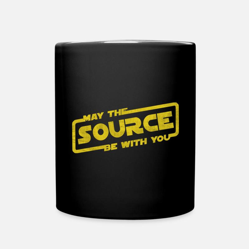 May The Source Be With You | Programmierer Coder - Tasse einfarbig - Schwarz