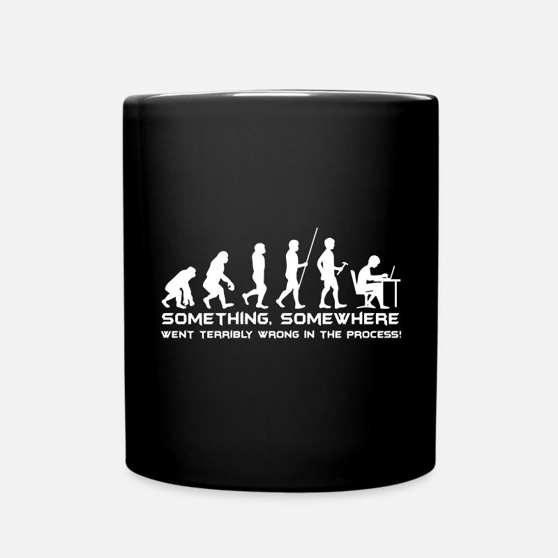 Évolution du cadeau d'ordinateur Man Nerd Geek - Mug uni - noir