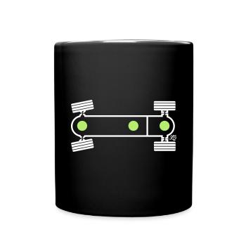 Syncro Diff Lock blanc - Mug uni - noir - Devant