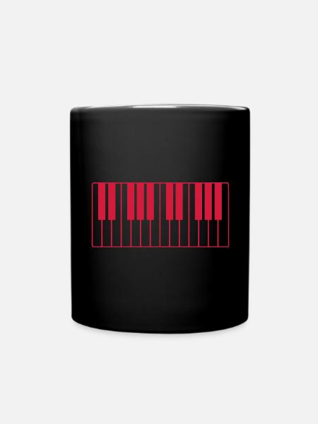 Piano Keyboard Synthesizer Klavier - Tasse einfarbig - Schwarz