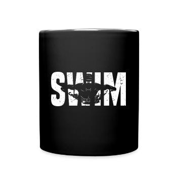 Nageurs Compétition Natation Eau Cadeau - Mug uni - noir - Devant