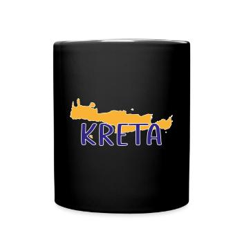 Crète - Mug uni - noir - Devant