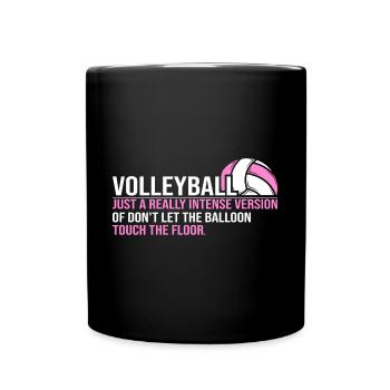 Beach Volley Frauen Volleyball Sport Geschenk - Tasse einfarbig - Schwarz - Vorne