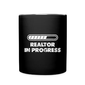 Realtor In Progress Broker Immobilienliebhaber - Tasse einfarbig - Schwarz - Vorne