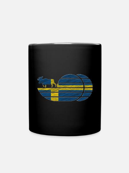 Suède Moose Flag Retro Vintage Idée Cadeau - Mug uni - noir