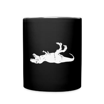 Dino on his back - Full Colour Mug - black - Front