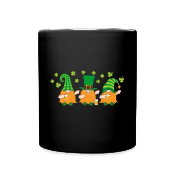 Dabbing Gnomes Cloverleaf Hat Beer - Full Colour Mug - black - Front
