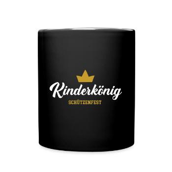 Kinderkönig Schützenfest Kinder Schießsport - Tasse einfarbig - Schwarz - Vorne