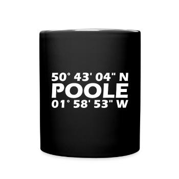 Poole Koordinaten - Tasse einfarbig - Schwarz - Vorne