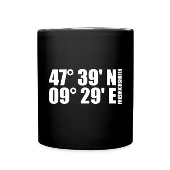 Friedrichshafen coordinates - Full Colour Mug - black - Front