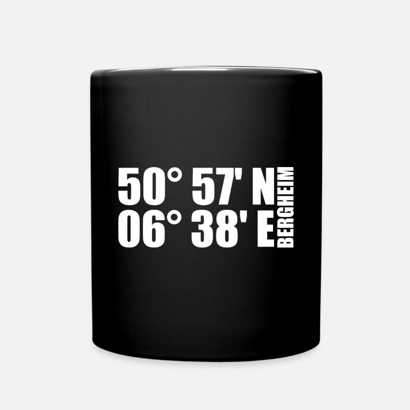 Bergheim Geschenk - Tasse einfarbig - Schwarz