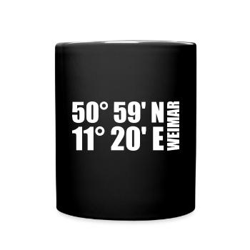 Weimar coordinates - Full Colour Mug - black - Front