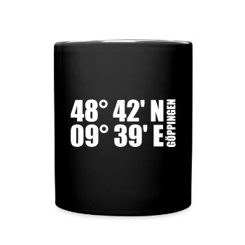 Göppingen coordinates - Full Colour Mug - black - Front