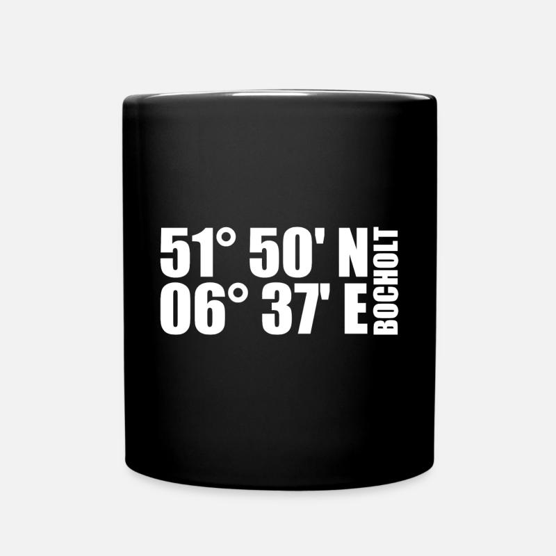 Bocholt Koordinaten - Tasse einfarbig - Schwarz