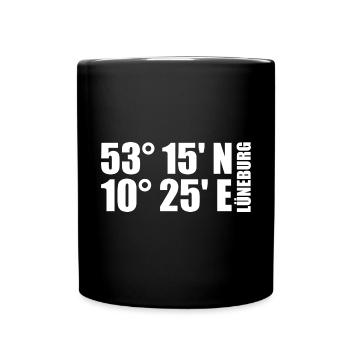 Lüneburg coordinates - Full Colour Mug - black - Front