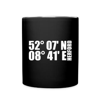 Herford coordinates - Full Colour Mug - black - Front