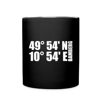 Coordonnées de Bamberg - Mug uni - noir - Devant