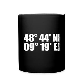 Esslingen am Neckar coordinates - Full Colour Mug - black - Front