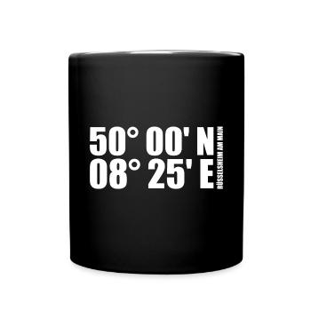 Rüsselsheim am Main coordinates - Full Colour Mug - black - Front