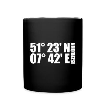 Iserlohn coordinates - Full Colour Mug - black - Front