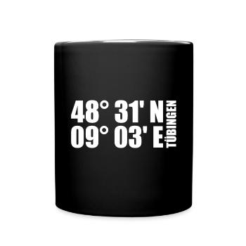 Tübingen Coordinates - Full Colour Mug - black - Front