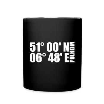 Coordonnées de Pulheim - Mug uni - noir - Devant