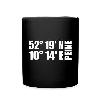 Coordonnées de Peine - Mug uni - noir - Devant