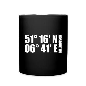 Meerbusch coordinates - Full Colour Mug - black - Front