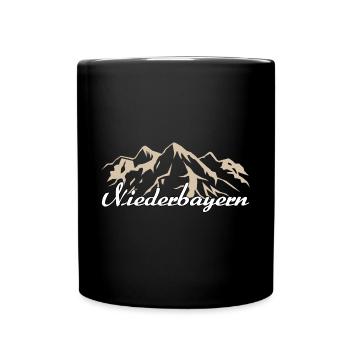 Niederbayern bayern Heimat Geschenk - Tasse einfarbig - Schwarz - Vorne