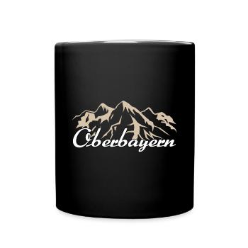 Oberbayern Bayern Bayer Bayrisch Boarisch Geschenk - Tasse einfarbig - Schwarz - Vorne