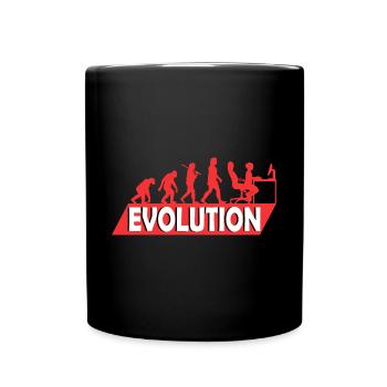 Computer Nerd Programmer Evolution funny - Full Colour Mug - black - Front