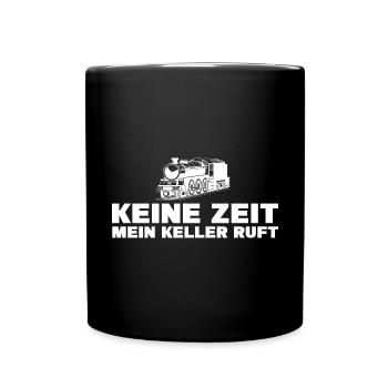 Modellbau Eisenbahn Modelleisenbahn Geschenkidee - Tasse einfarbig - Schwarz - Vorne