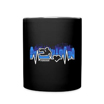Parkour Freerunning Traceur - Tasse einfarbig - Schwarz - Vorne