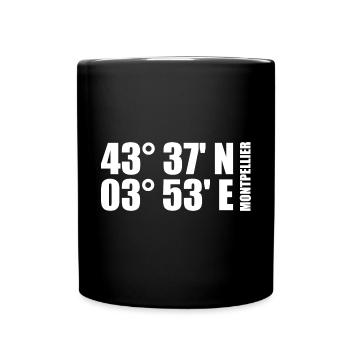 Coordonnées montpelliéraines - Mug uni - noir - Devant