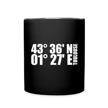 Toulouse coordinates - Full Colour Mug - black - Front