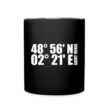 Saint-Denis Koordinaten - Tasse einfarbig - Schwarz - Vorne