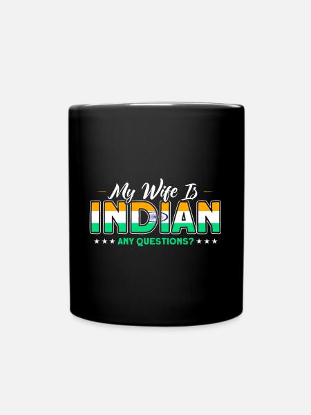 Indien Indische Wurzeln Geschenk - Tasse einfarbig - Schwarz