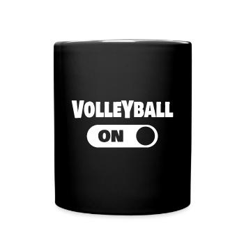 On Volleyball - Tasse einfarbig - Schwarz - Vorne