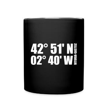 Vitoria-Gasteiz coordinates - Full Colour Mug - black - Front