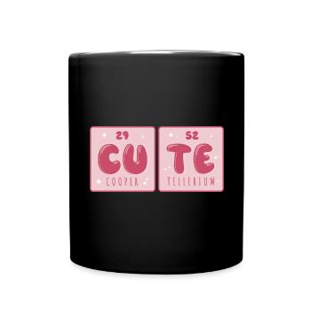 Süß Kupfer Tellerium Cute Chemie Chemiker Flirt - Tasse einfarbig - Schwarz - Vorne